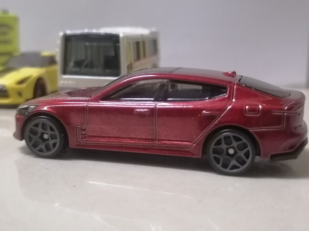 Hot Wheels 2021 HW Turbo 2019 Kia Stinger GT Metalflake HiChroma Red Loose Hobbies Toys