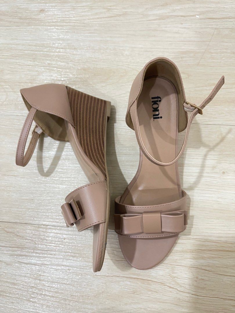 Fioni Nude Wedge Heels Us Women S Fashion Footwear Heels On