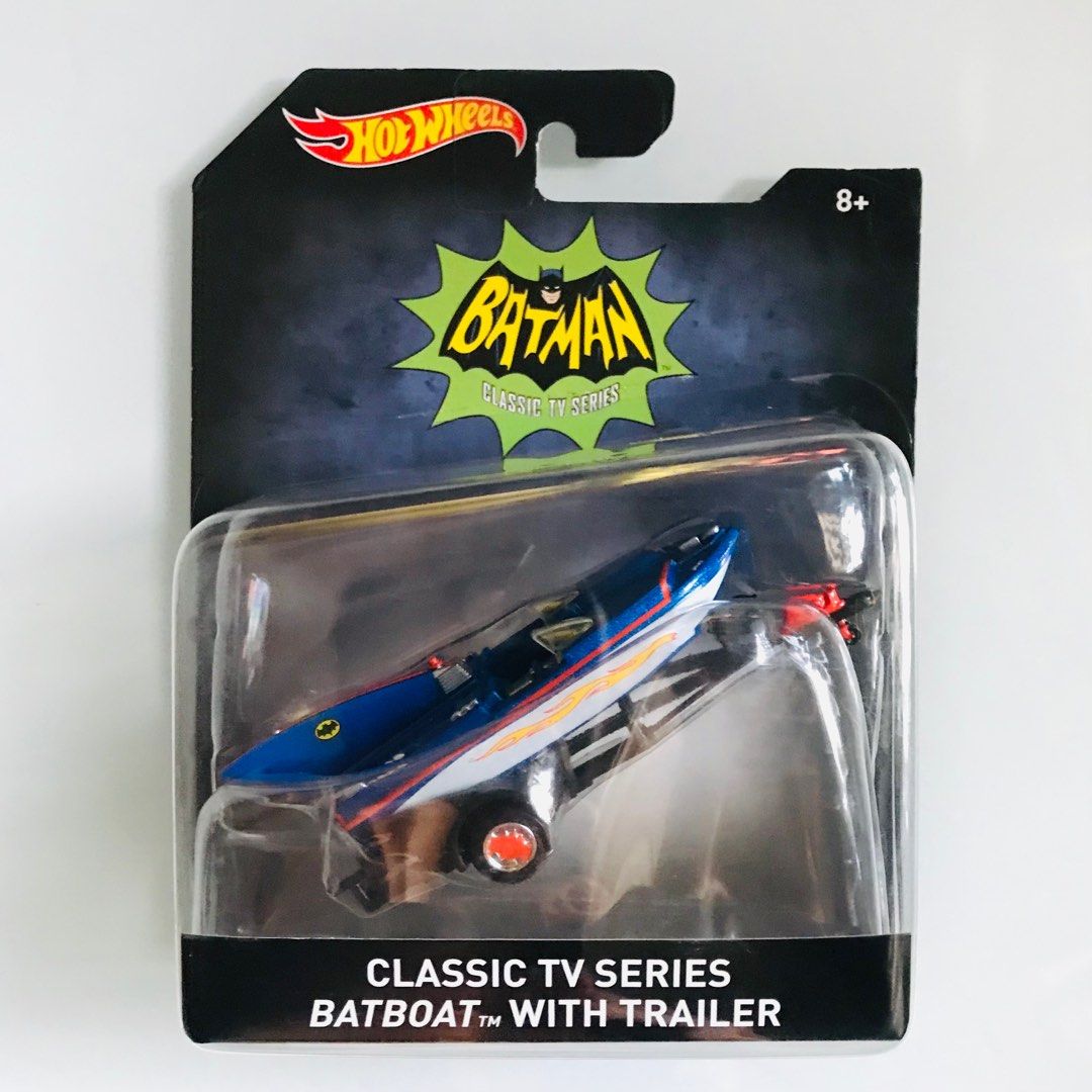 MISB DC Mattel Hot Wheels Batman Classic TV Series Batcopter Batboat With Trailer The Batman