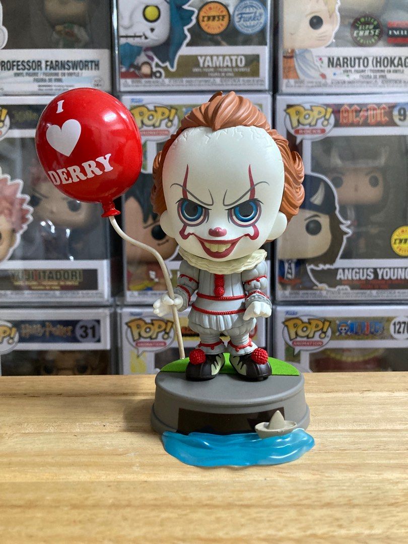 Hot Toys Cosbaby IT Pennywise With Balloon Bobble Head Figure With Box Hobbies Toys Toys