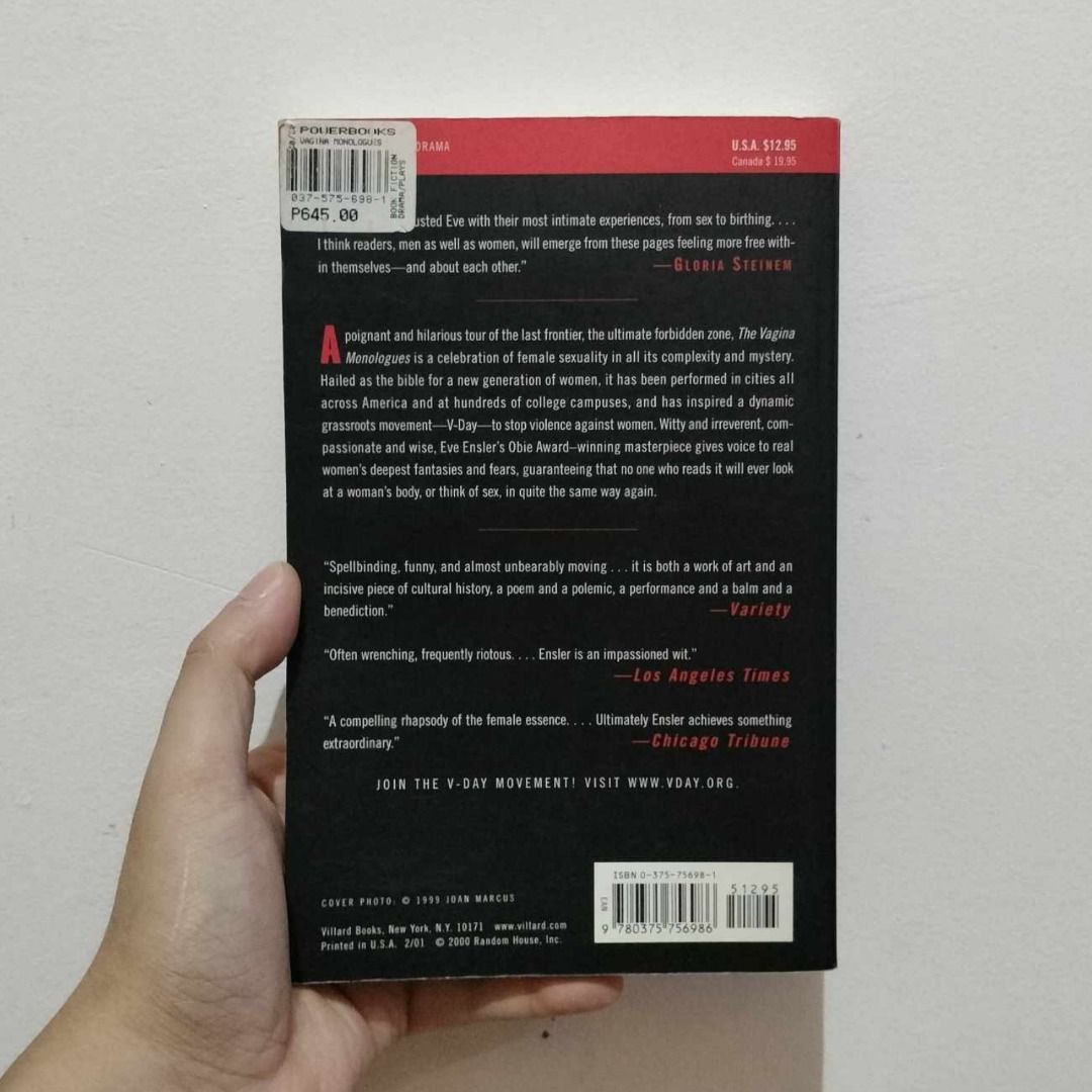 THE VAGINA MONOLOGUES Hobbies Toys Books Magazines Fiction Non Fiction On Carousell