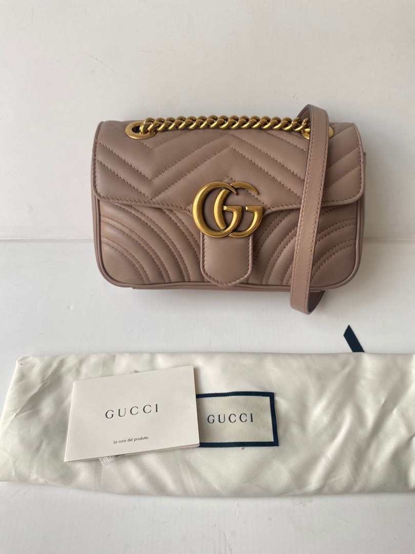 VGC Gucci Mini 22 Cm Nude GHW Barang Mewah Tas Dompet Di Carousell