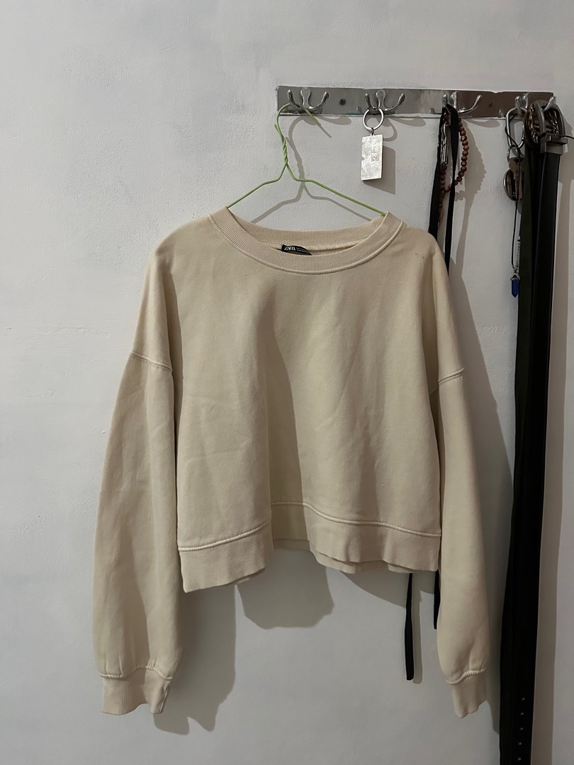 Zara Sweater Creme Nude Buy Get Fesyen Wanita Pakaian Wanita