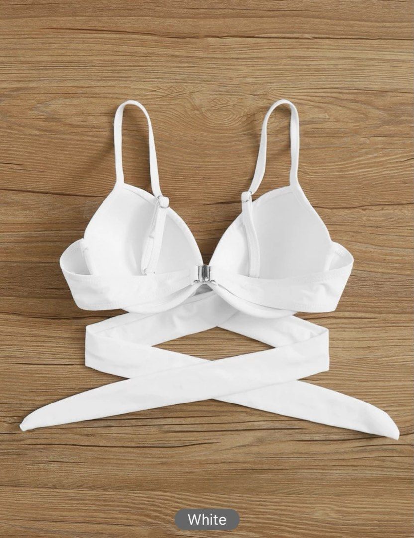 Shein Push Up Bikini Top Wrap Around Women S Fashion Swimwear