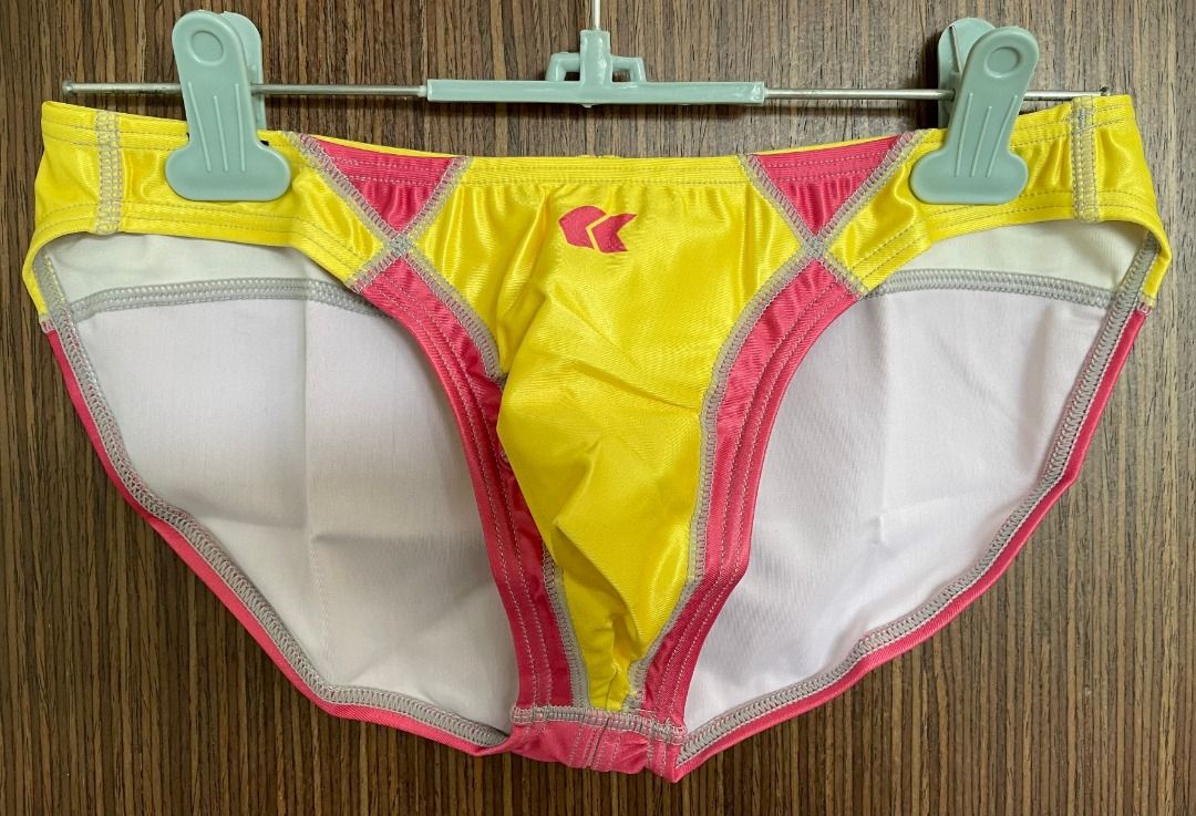 Egde Heats Super Low Rise Bikini Yellow Men S Fashion Bottoms New Underwear On Carousell
