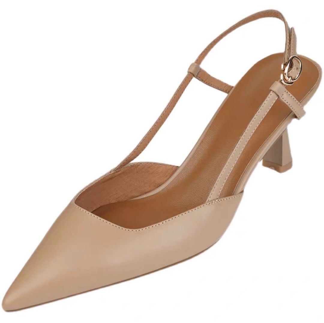 Nude Pointed Heels Women S Fashion Footwear Heels On Carousell