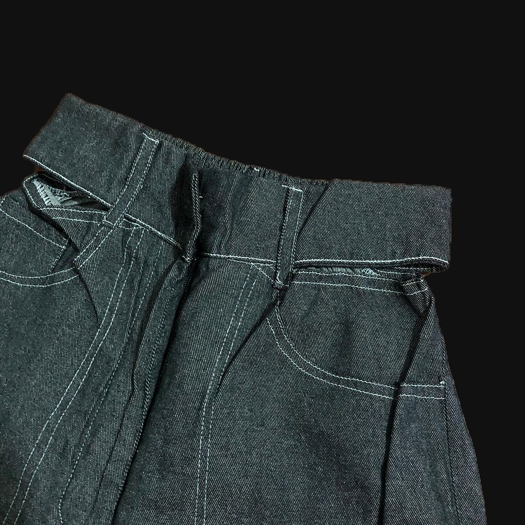 Nude Jeans Culotte Gray Fesyen Wanita Pakaian Wanita Bawahan Di