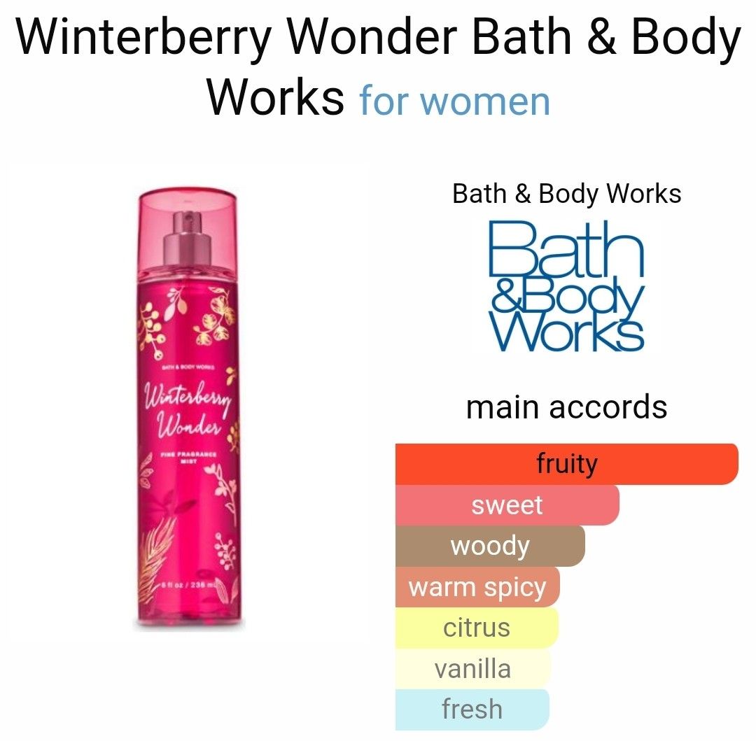 Bbw Winterberry Wonder Fine Fragrance Mist Beauty Personal Care