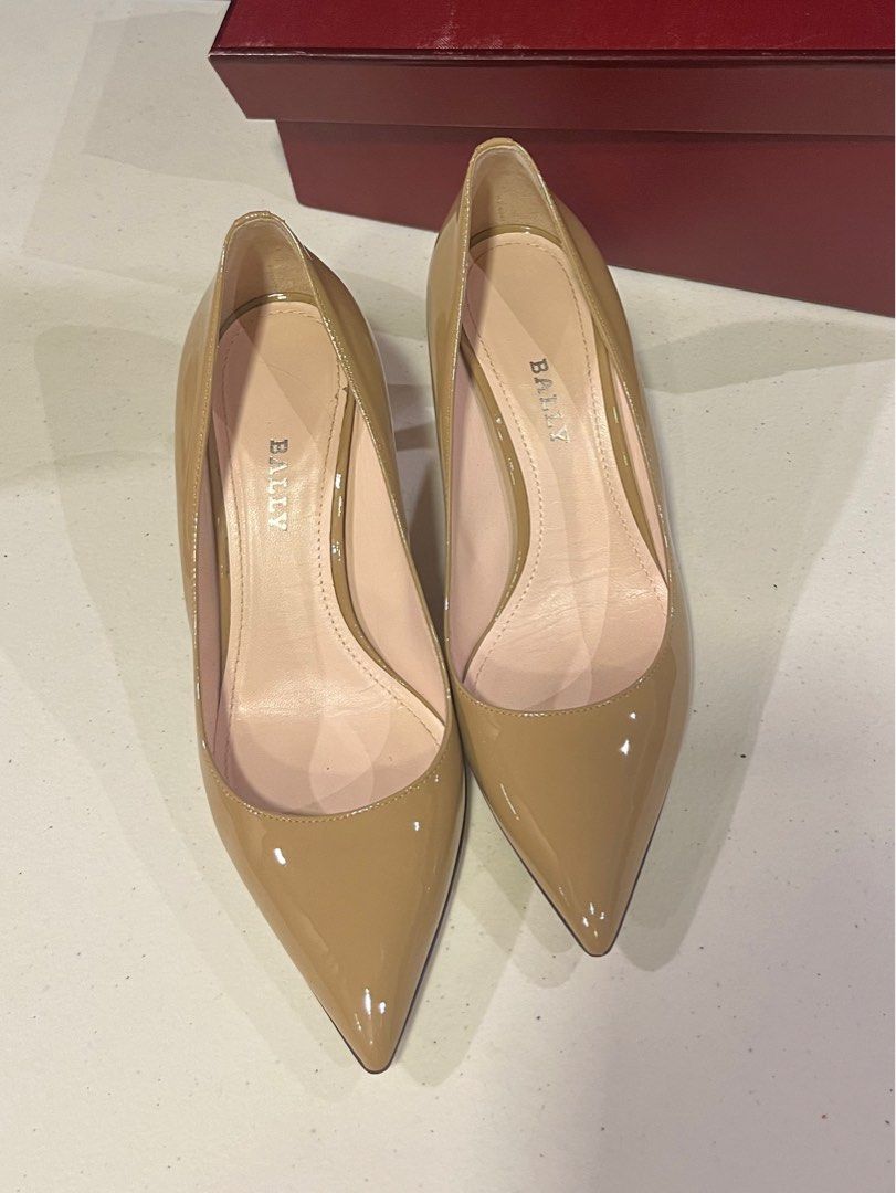 Bally Nude Patent Pumps Women S Fashion Footwear Heels On Carousell