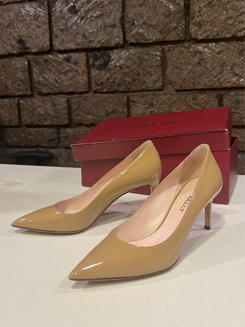 Bally Nude Patent Pumps Women S Fashion Footwear Heels On Carousell
