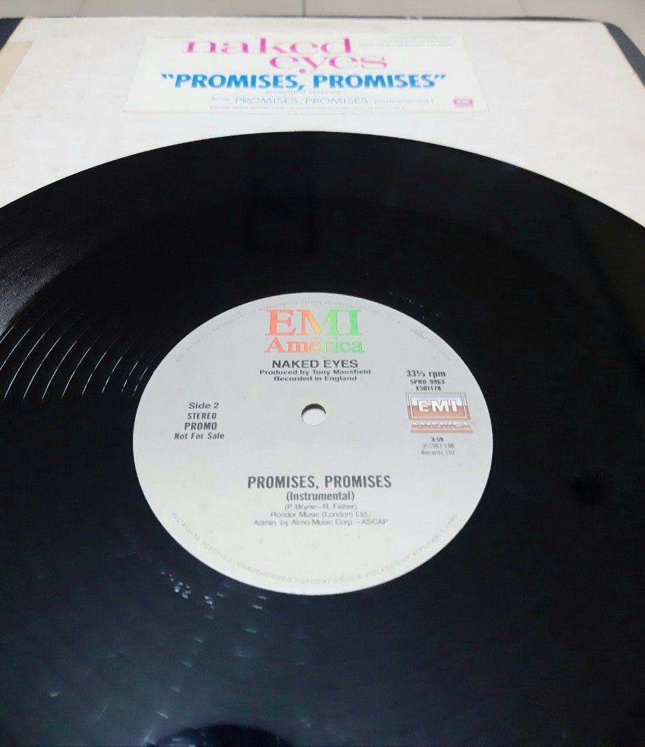 VINYL NAKED EYES PROMISES PROMISES 12 Extended Promo Copy Hobbies Toys Music Media