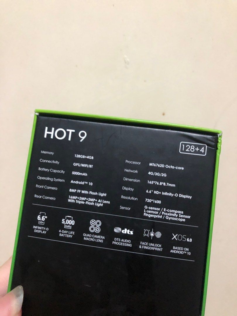 Infinix Hot Hot Gb Quetzal Cyan Telepon Seluler Tablet Ponsel Android Lainnya Di