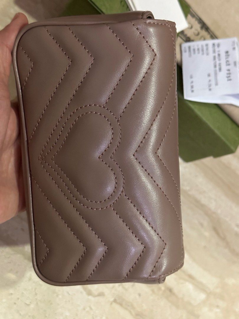 Gucci Marmont Supermini Nude Barang Mewah Tas Dompet Di Carousell