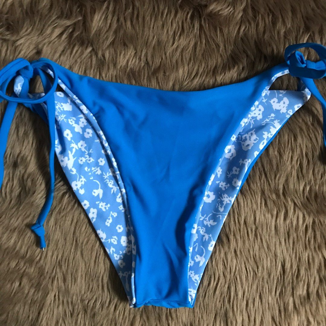BUNDLE Mauve Bikini Highwaisted Bikini Bottoms And Blue Reversible Bikini Bottom Women S