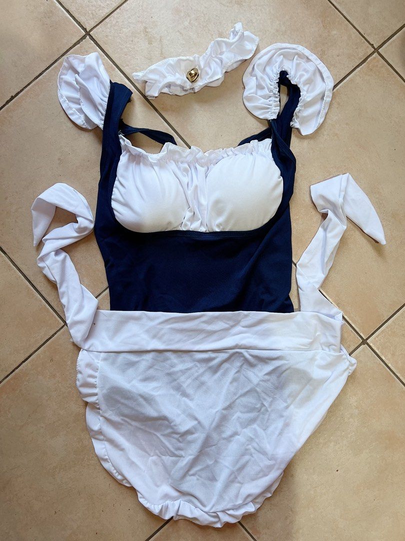 Lingerie Costume Cosplay Maid Fesyen Wanita Pakaian Wanita Jumpsuits