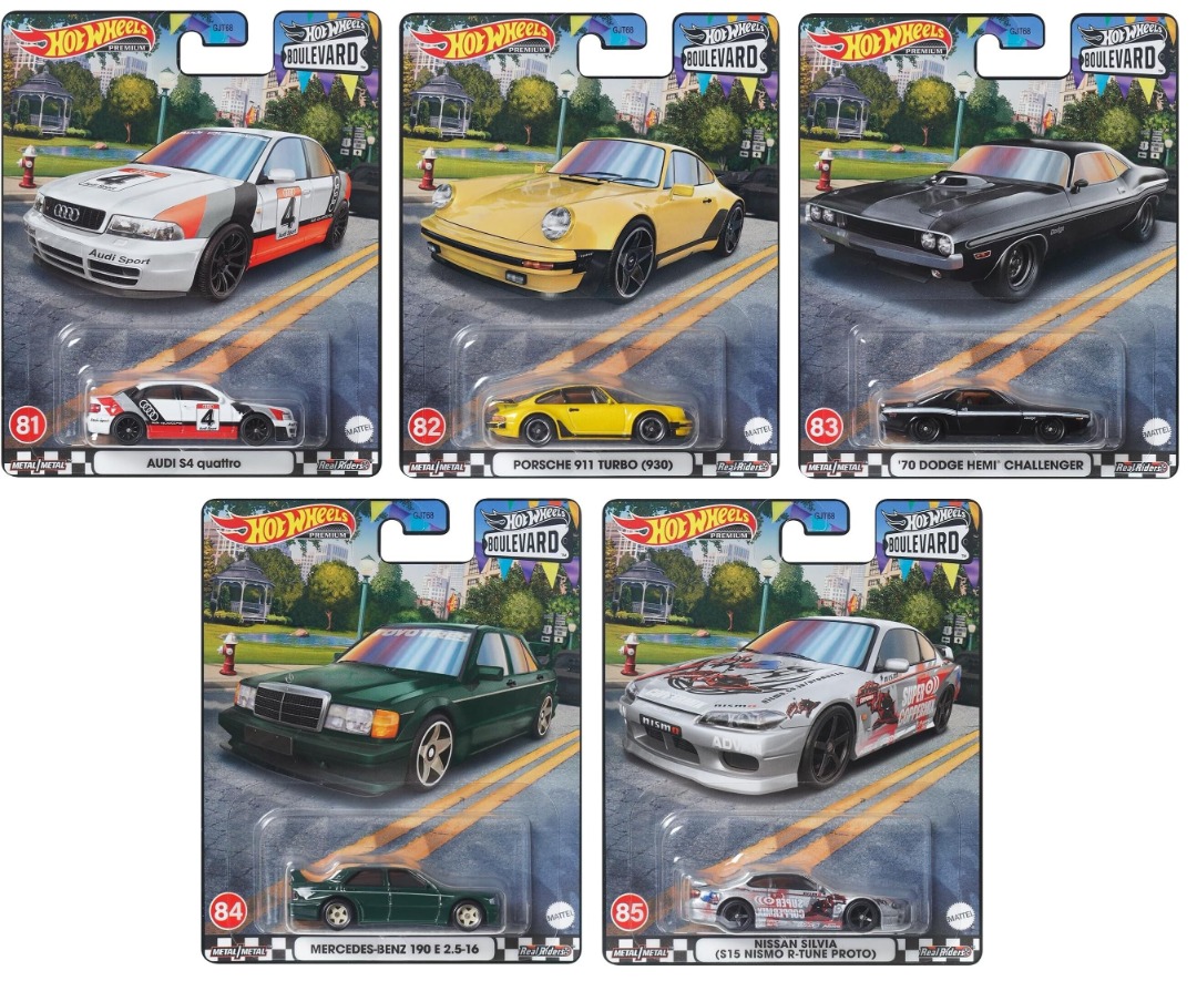 HOT WHEELS NISSAN SILVIA AUDI S QUATTRO PORSCHE MERCEDES BENZ E DODGE HEMI GJT