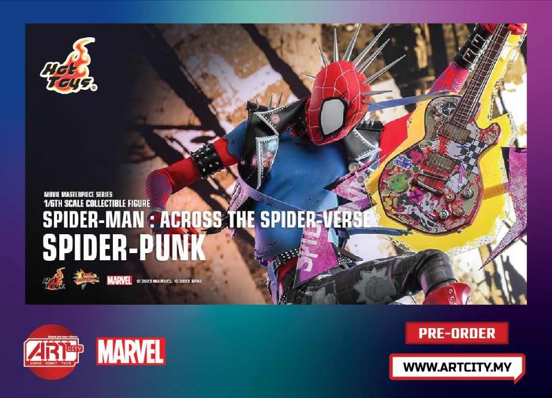 Hot Toys Spider Punk Spiderman Across The Spider Verse Th Scale Mms Hobbies