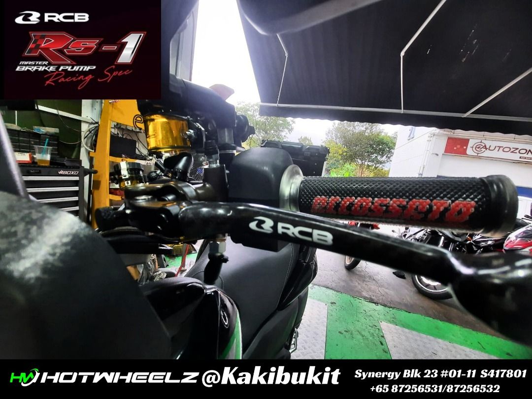 RSV NAKED HANDLE BAR RCB RS 1 SERIES CARBON MASTER PUMP HEL BRAKE HOSE YAMAHA XMAX 300