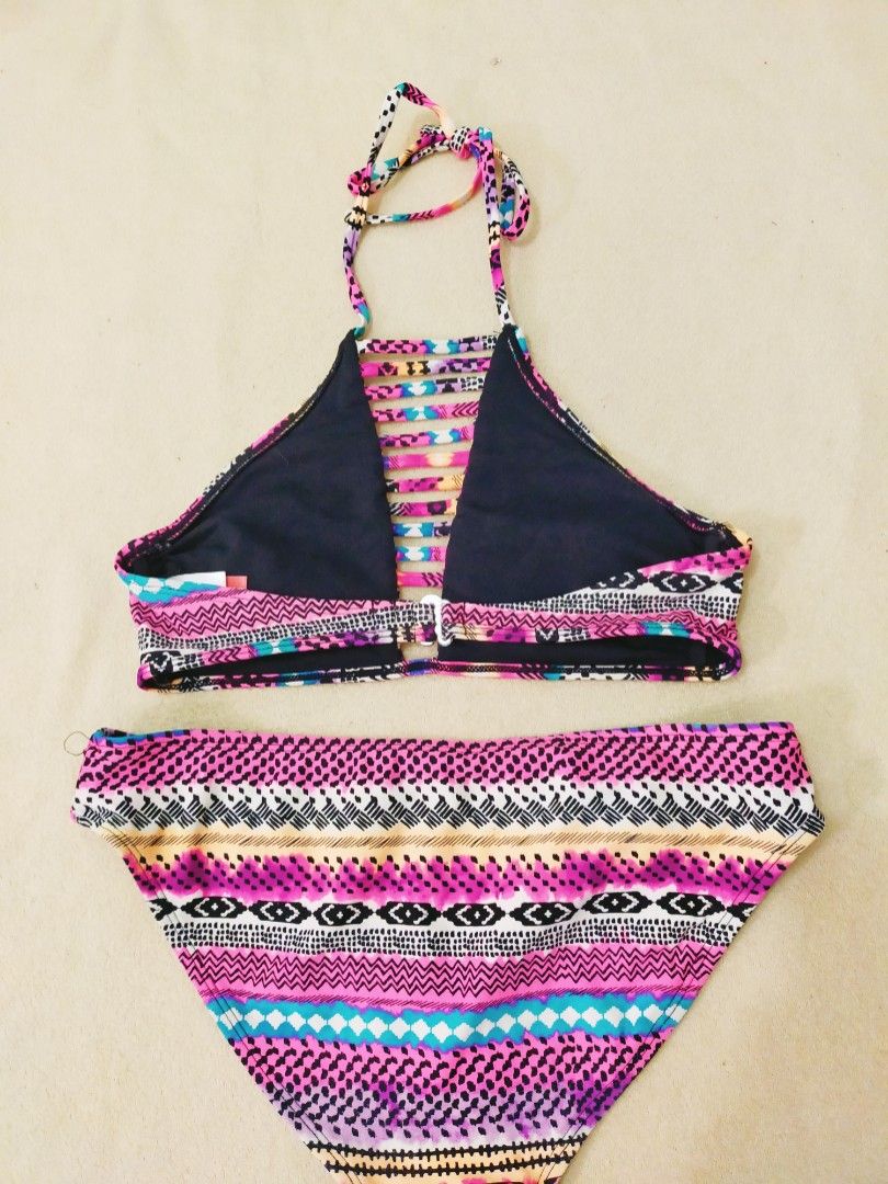 M No Boundaries Aztec High Neck Two Piece Bikini Swimsuit Women S