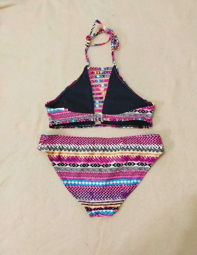 M No Boundaries Aztec High Neck Two Piece Bikini Swimsuit Women S