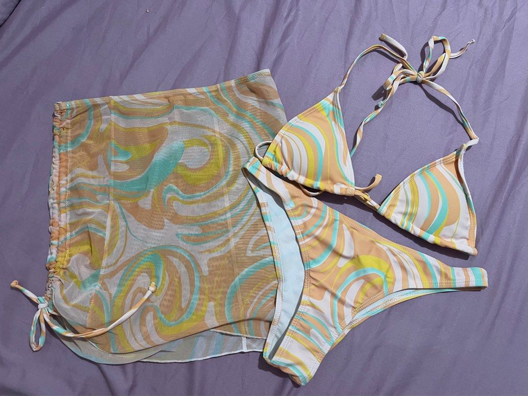 Pcs Bikini With Skirt Women S Fashion Swimwear Bikinis Swimsuits On Carousell