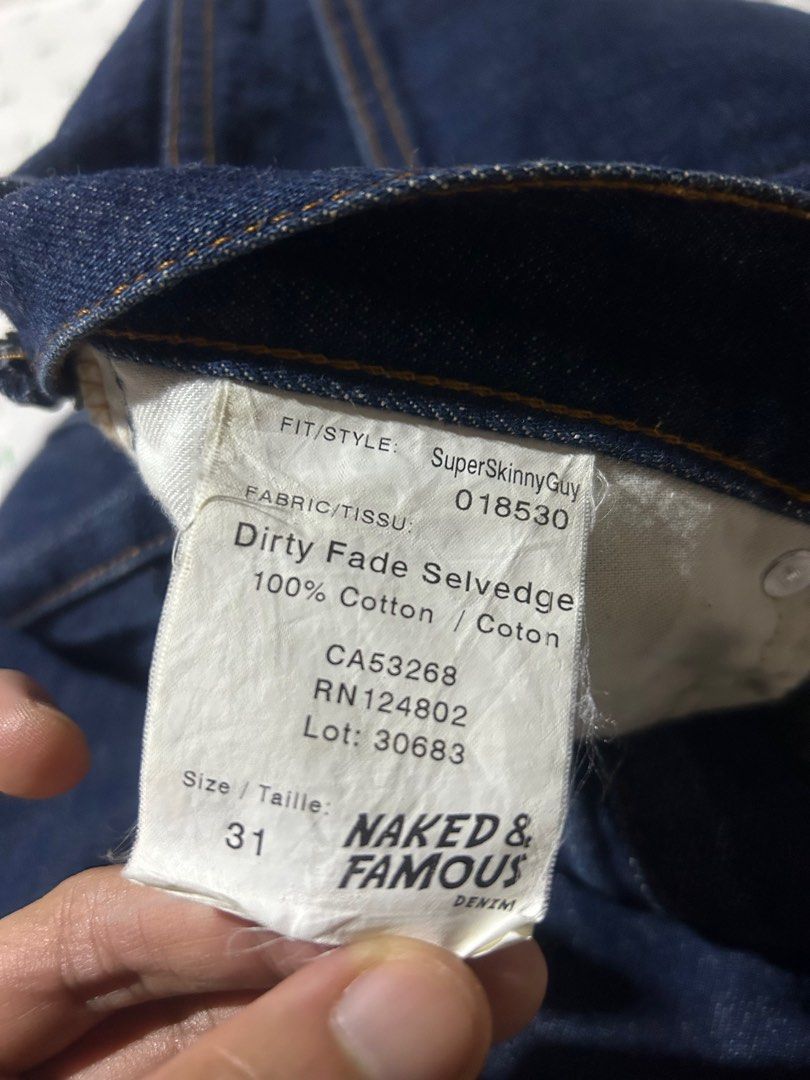 Naked Famous Dirty Fade Selvedge Denim Jeans Men S Fashion Bottoms
