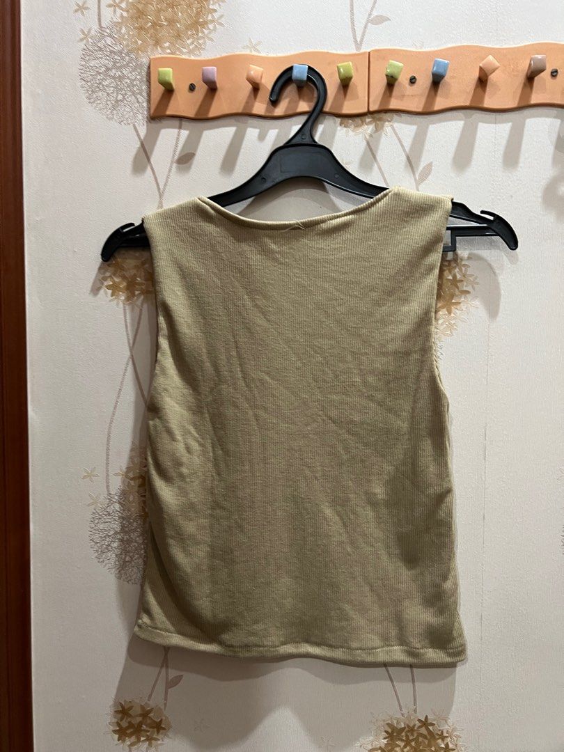 Reese Sand Nude Top Knit Fesyen Wanita Pakaian Wanita Atasan Di