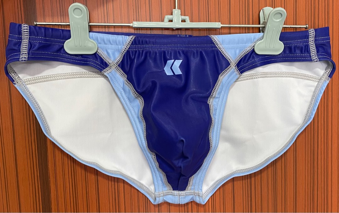 Egde Heats Super Low Rise Bikini Swimming Trunks Blue Men S Fashion Bottoms Swim Trunks