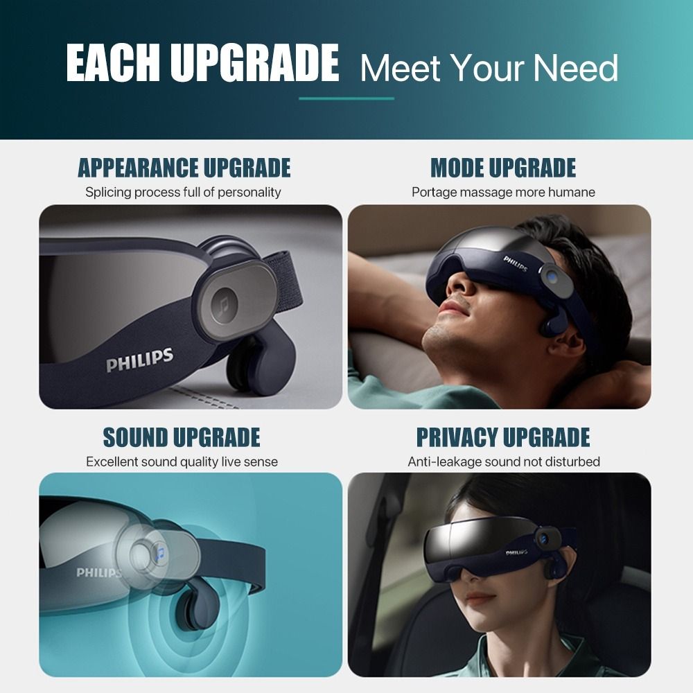 Philips Ppm Eye Massager Hot Compress Airbag Press Eye Mask Bluetooth Bone Conduction Music