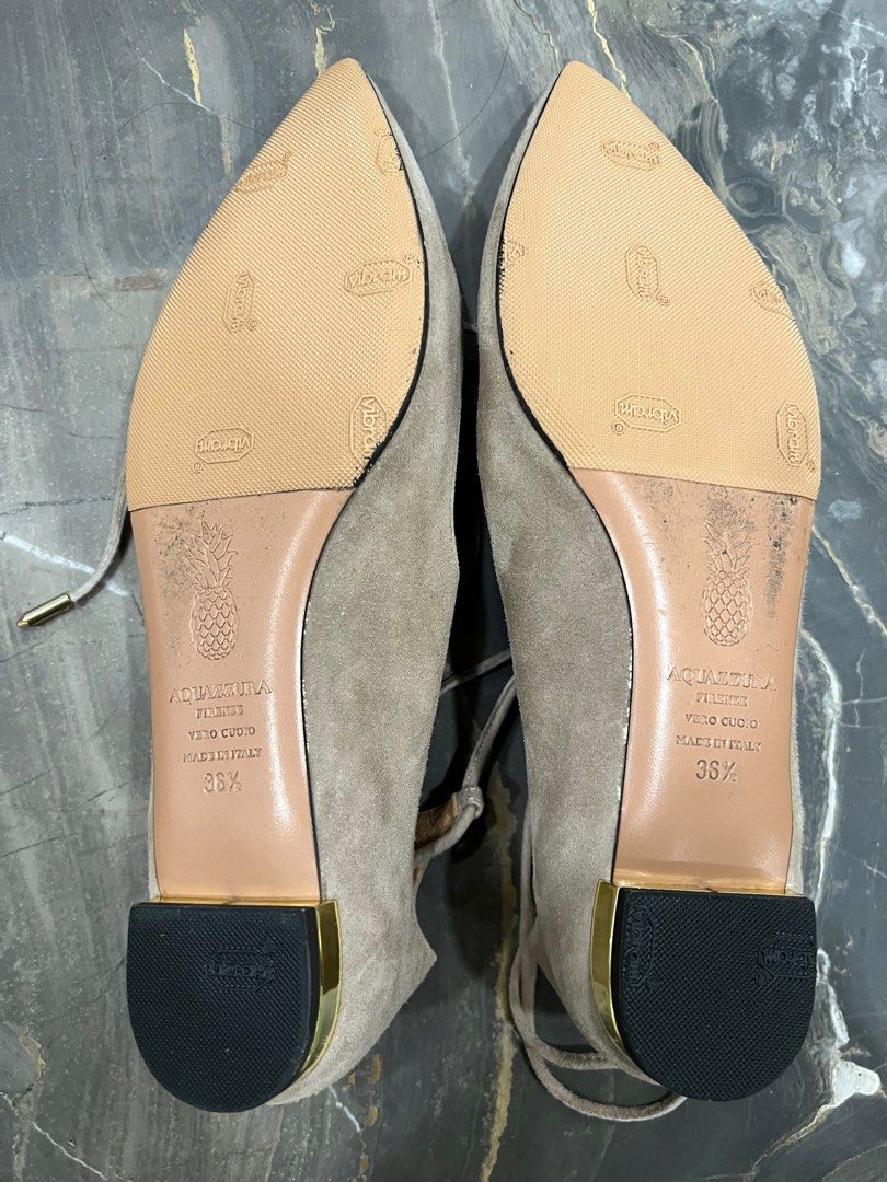 Aquazzura Lace Up Nude Flats Women S Fashion Footwear Flats