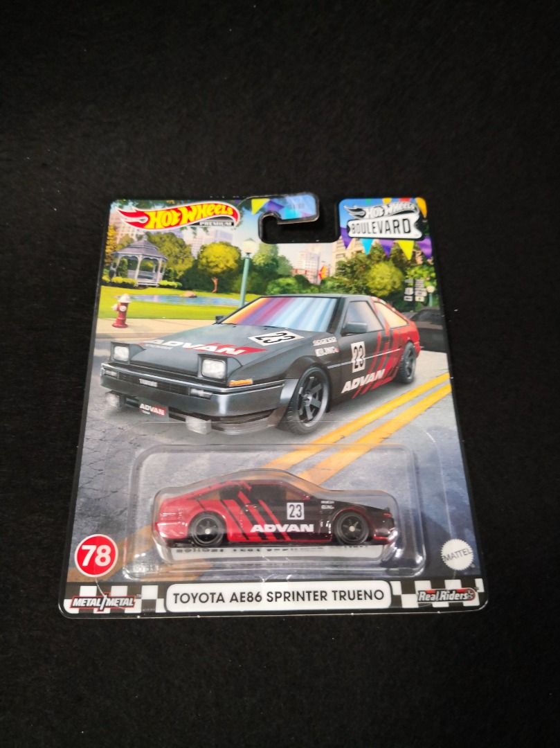 Hot Wheels Toyota AE Sprinter Trueno Boulevard Car Culture Premium Advan Hobbies Toys Toys