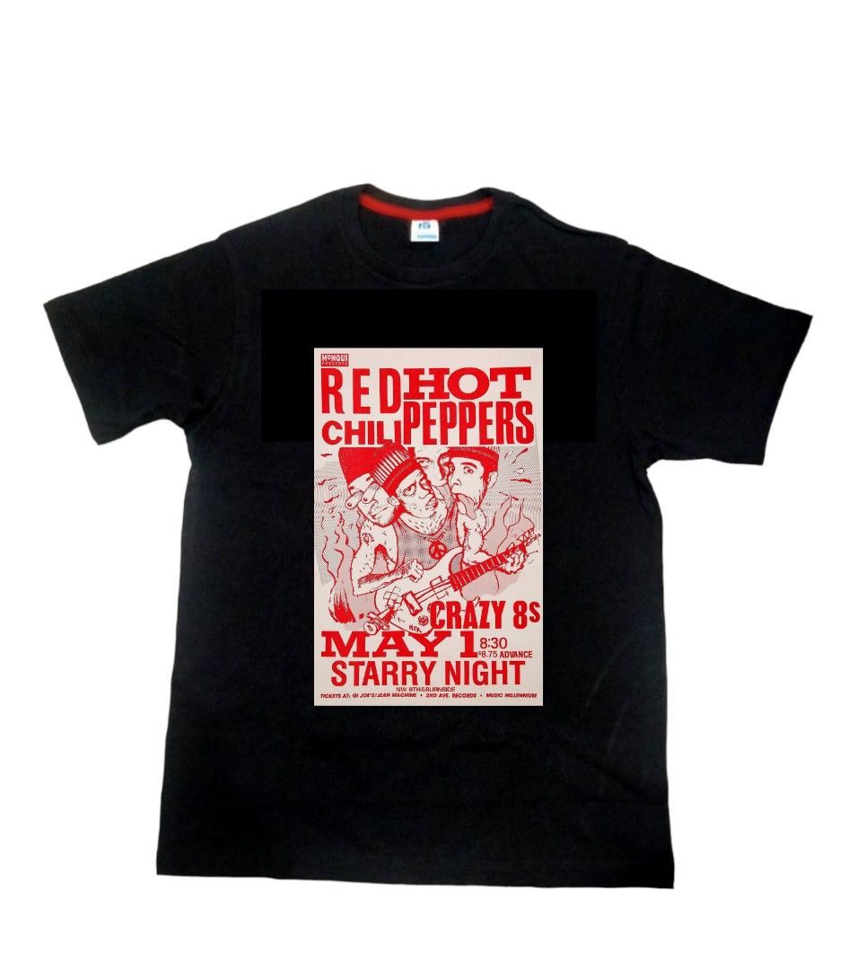 Kaos Band Red Hot Chili Peppers Bootleg Fesyen Pria Pakaian Atasan Di Carousell