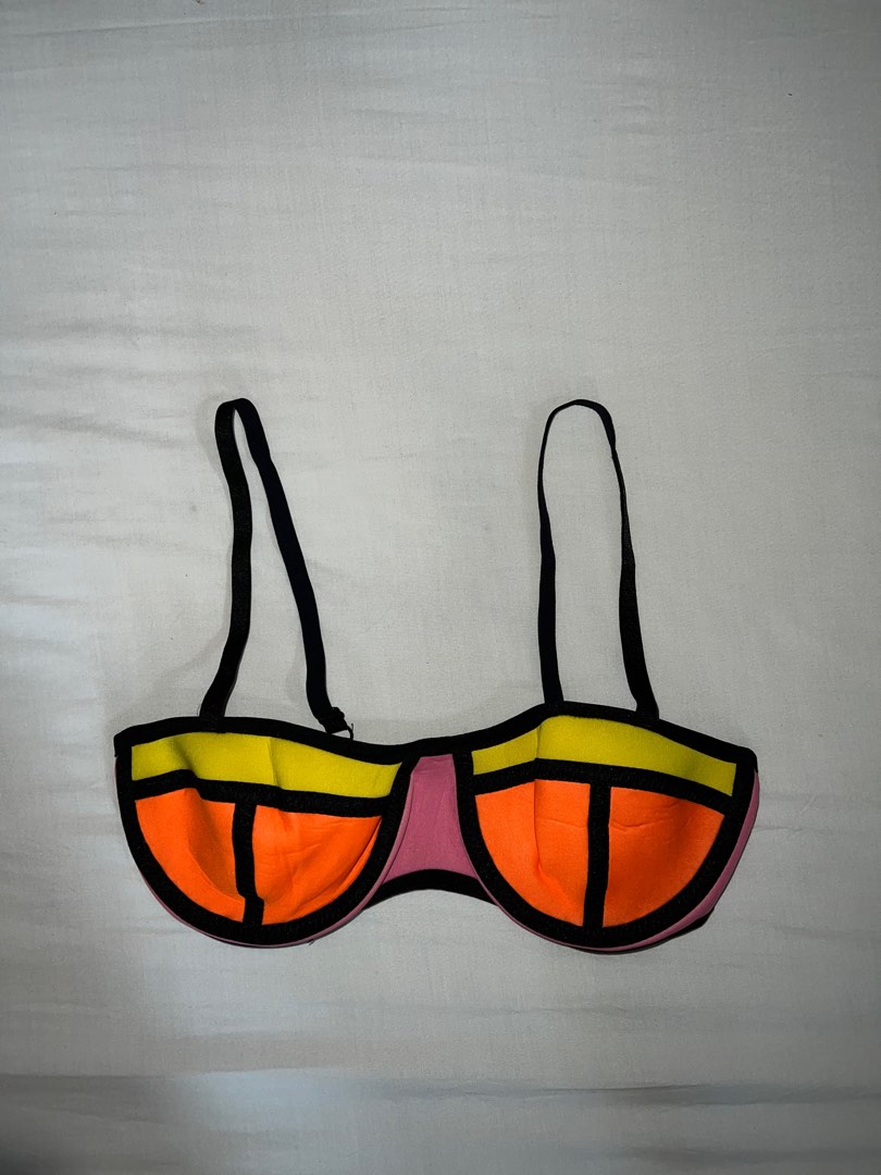 Neon Triangl Bikini Top Women S Fashion Swimwear Bikinis Swimsuits On Carousell