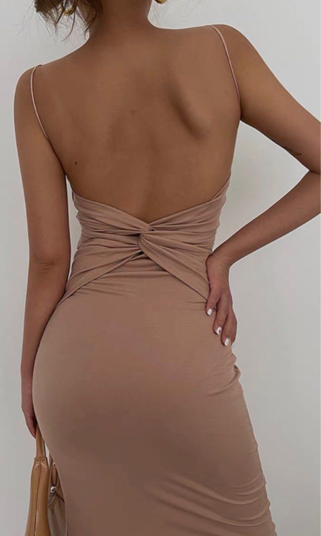Sexyback Beige Nude Bodycon Dress Women S Fashion Dresses Sets