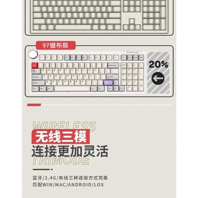 Cidoo Abm Via Tri Mode Hot Swap Mechanical Keyboard Computers Tech Parts Accessories