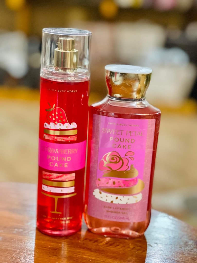 Bbw Strawberry Pound Cake Mist Lotion Set Beauty Personal Care