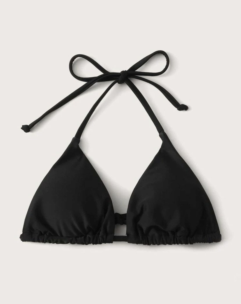 Tie Back Triangle Bikini Top Women S Fashion Swimwear Bikinis Swimsuits On Carousell