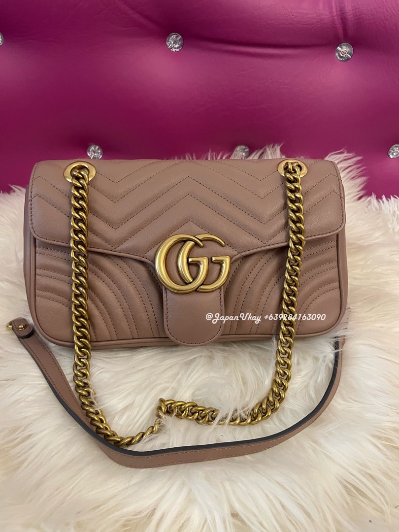 Gucci Marmont Nude Cm Luxury Bags Wallets On Carousell