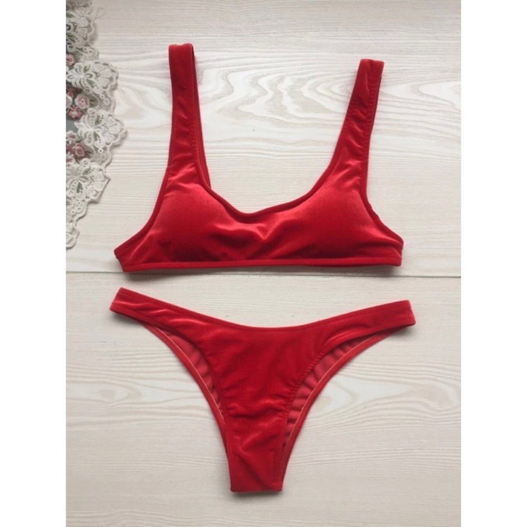 Red Two Piece Bikini Women S Fashion Swimwear Bikinis Swimsuits On