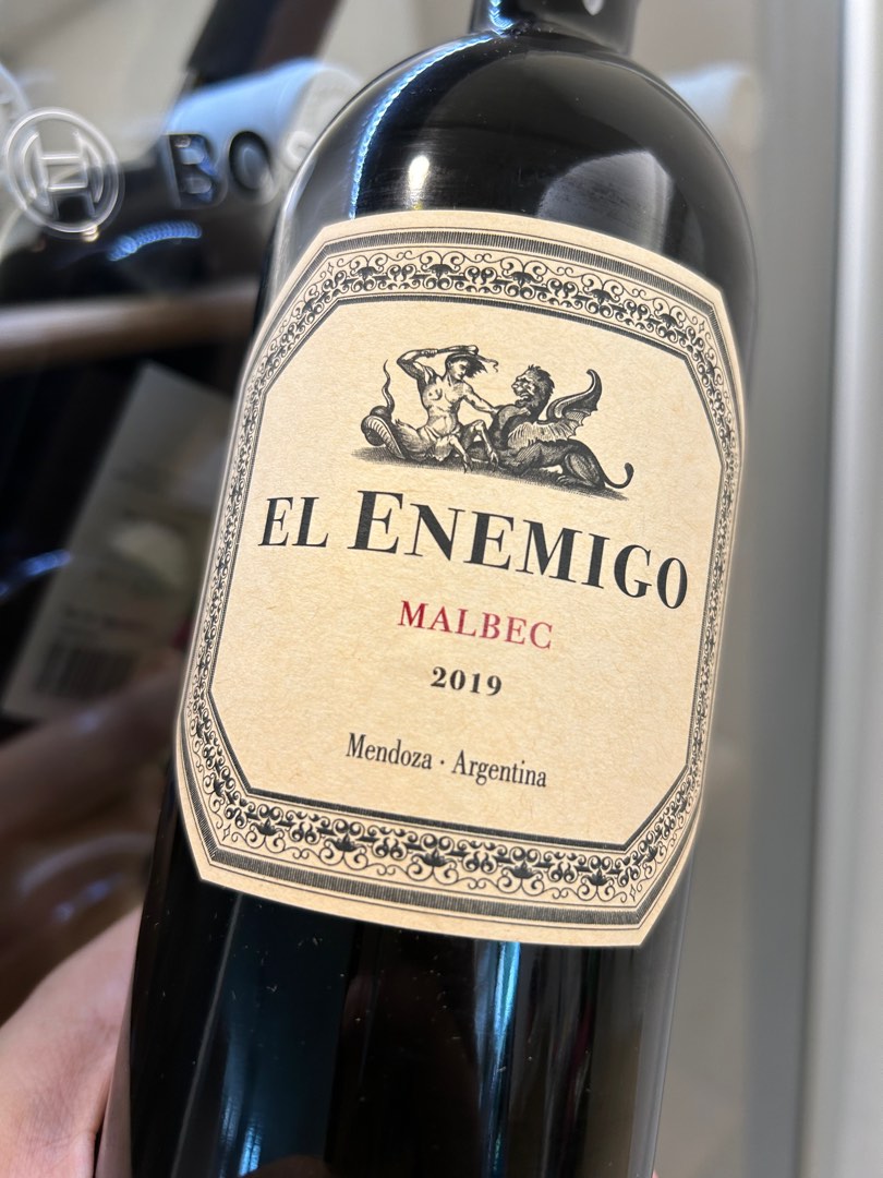 Red Wine El Enemigo Malbec Argentina Food Drinks Alcoholic