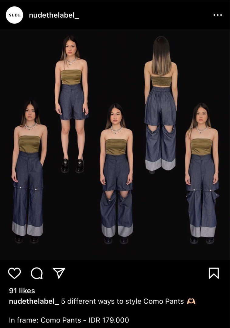 Nude The Label Fesyen Wanita Pakaian Wanita Bawahan Di Carousell