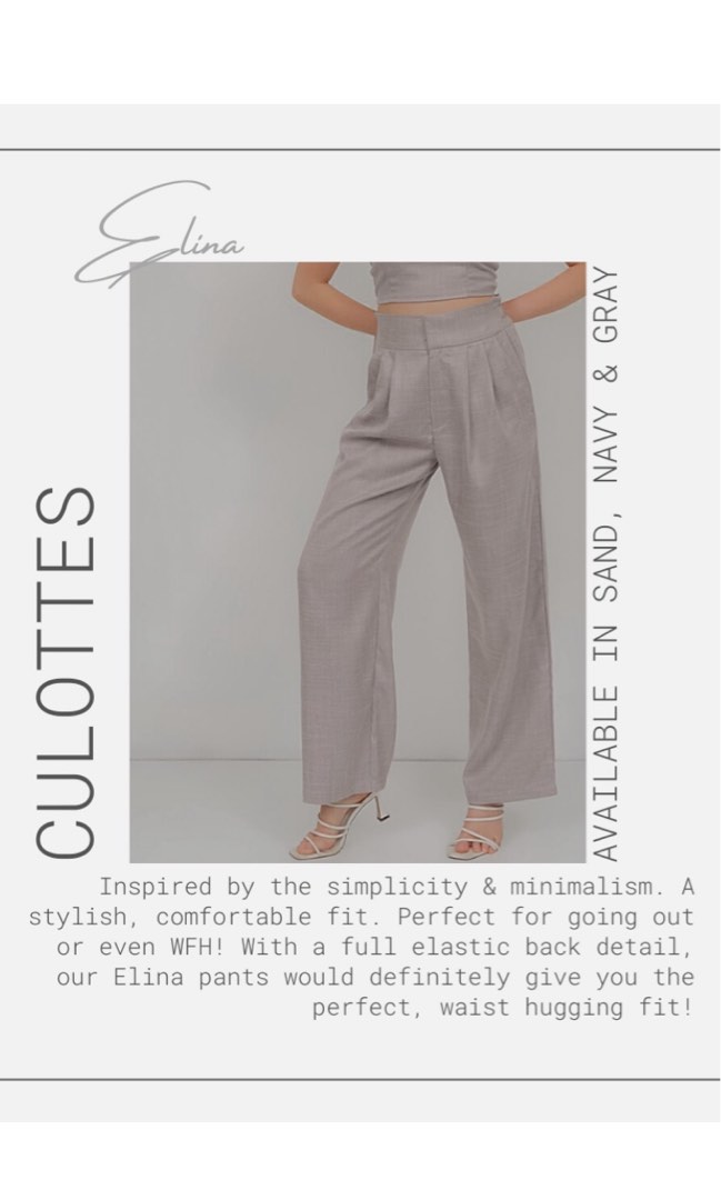 Boss Babe The Label Bbb Label Elina Grey Pants Culottes Fesyen