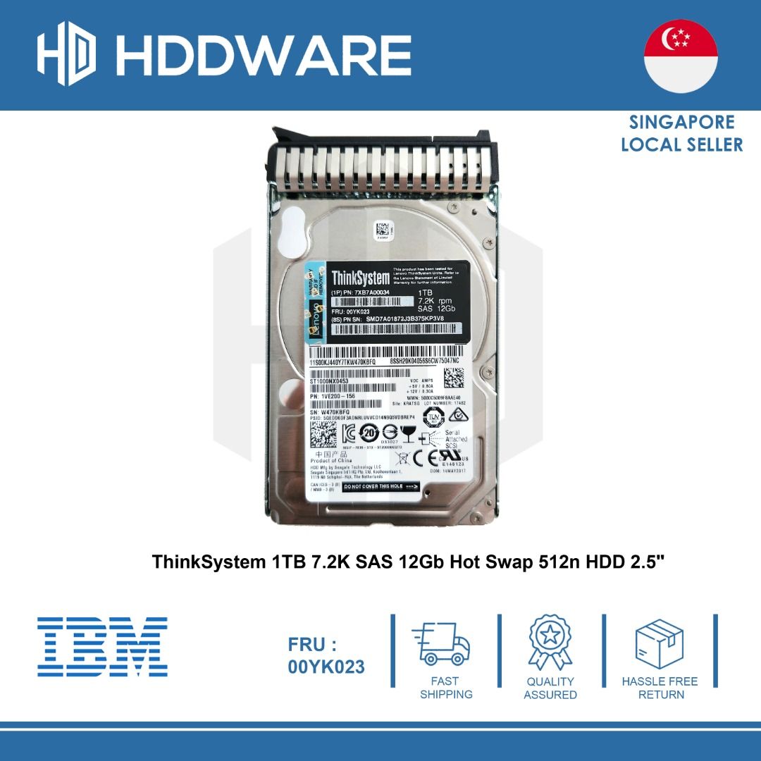 ThinkSystem TB K SAS Gb Hot Swap N HDD XB A YK Computers Tech