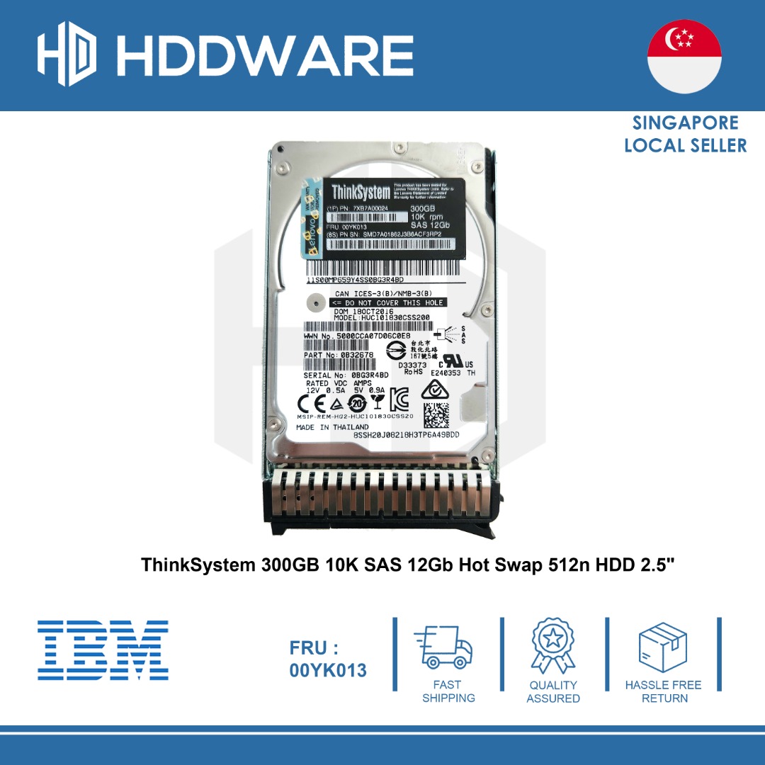 Thinksystem Gb K Sas Gb Hot Swap N Hdd Xb A Yk Computers Tech
