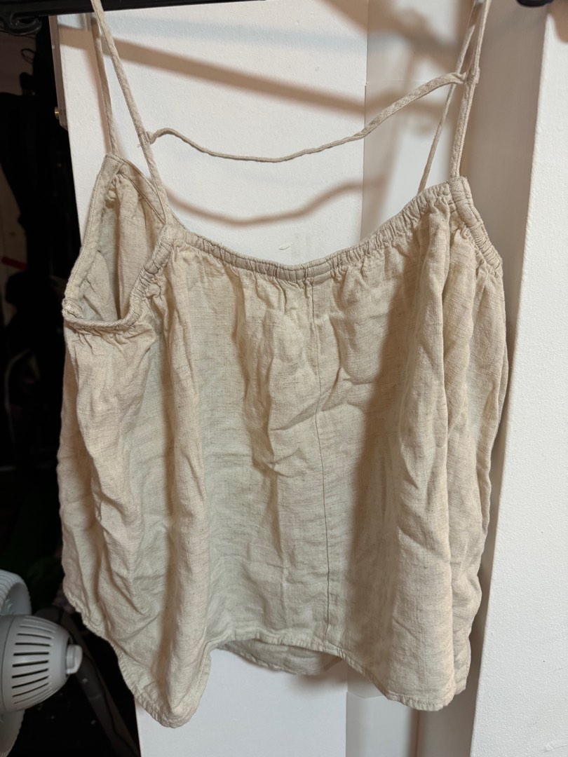 H M Spaghetti Strap Nude Us S Women S Fashion Tops Blouses On Carousell