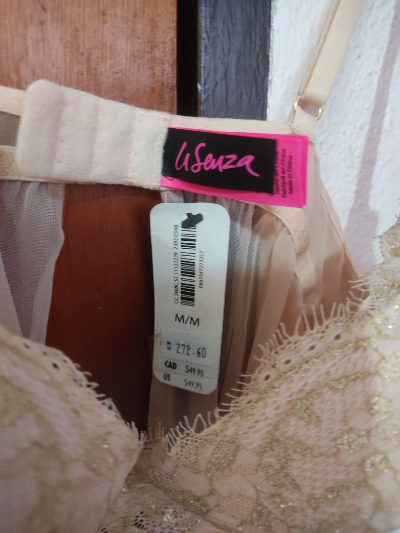 La Senza NUDE SHEER BABYDOLL Nightie Baby Doll Nighty Nightgown Sleepwear Mesh Satin Sexy