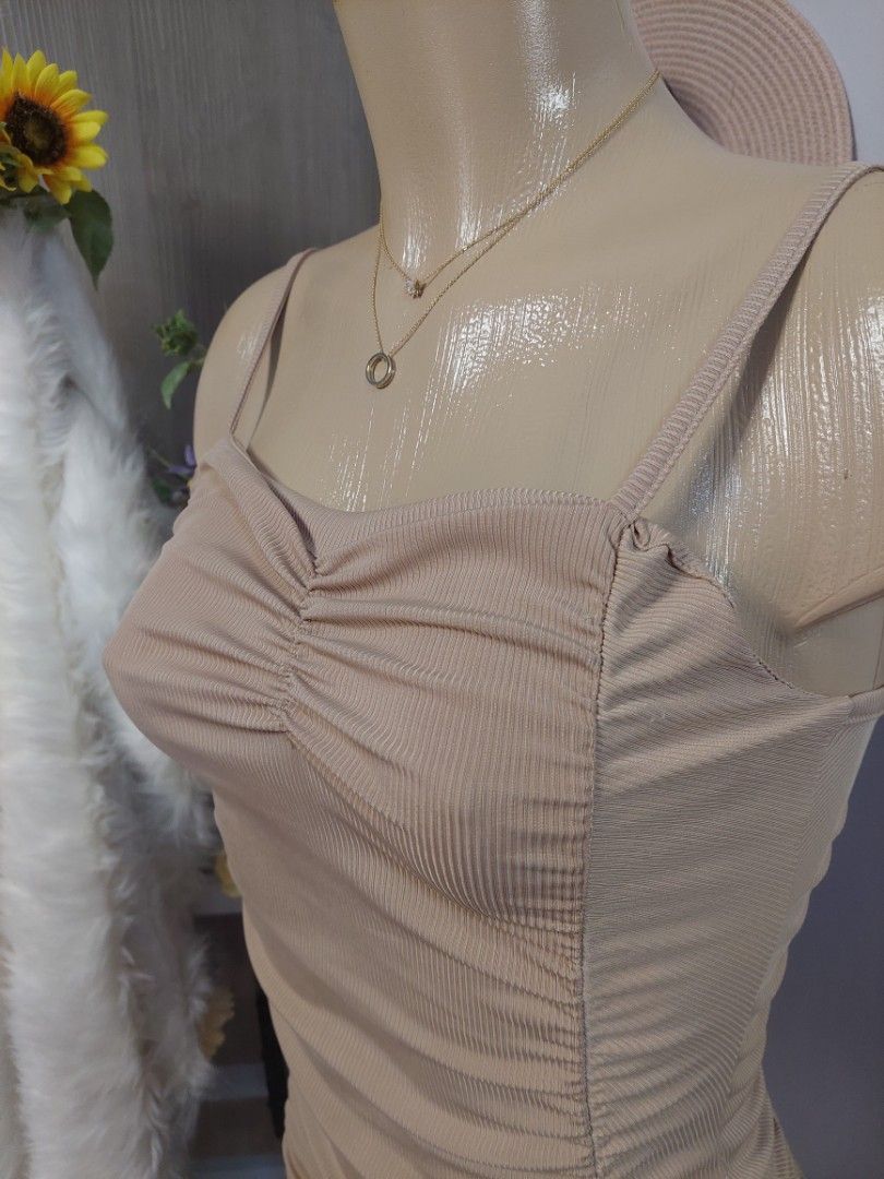 Nude Bodycon Dress Women S Fashion Dresses Sets Dresses On Carousell