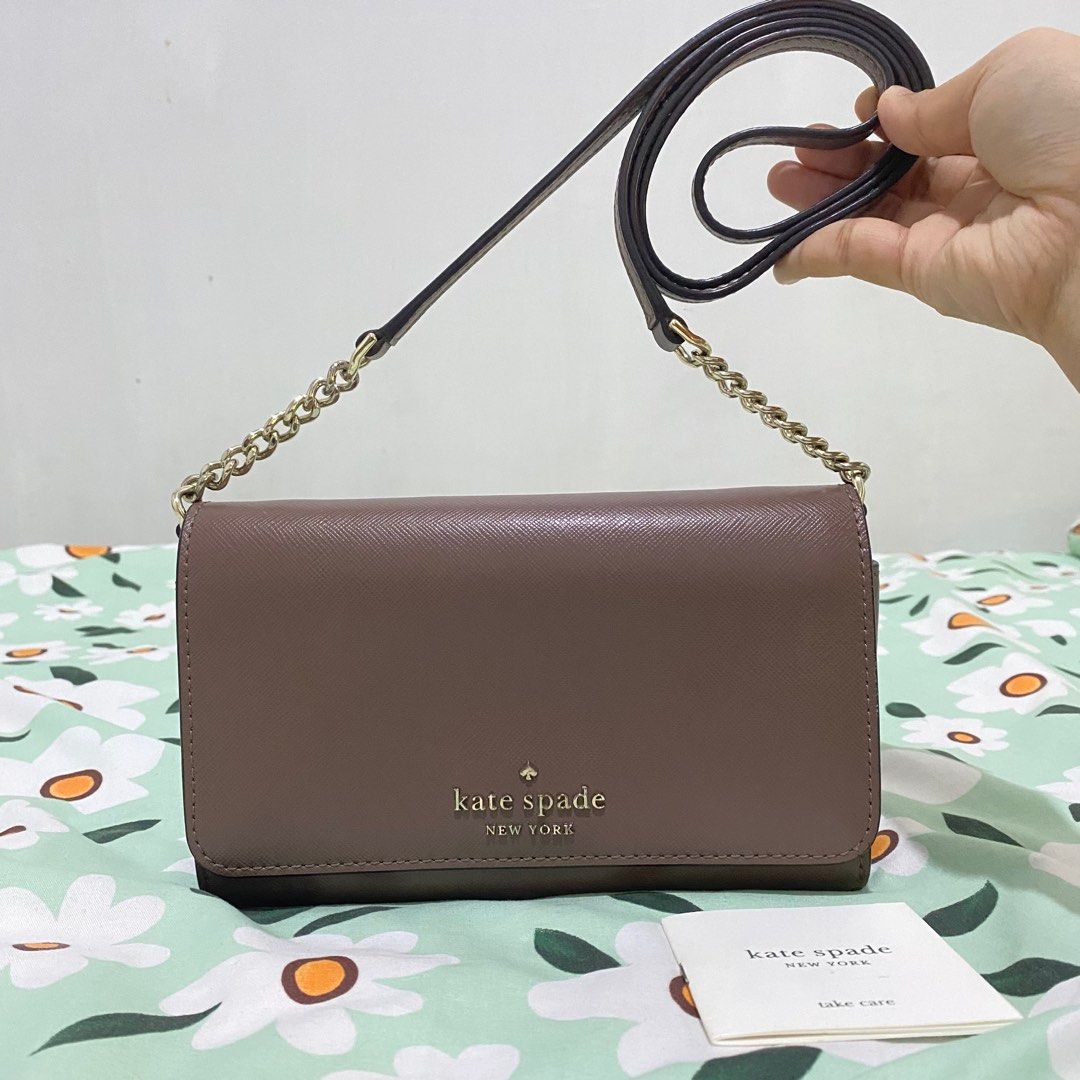 Like New Kate Spade Staci Small Flap Crossbody Nude Authentic Barang