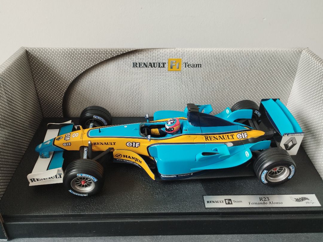 In Stock Fernando Alonso Th Scale Renault F Model Car Mattel Hot Wheels Hobbies