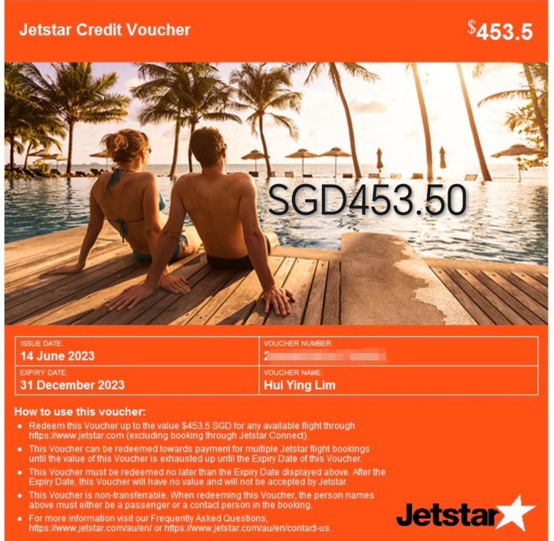 Jetstar Voucher Tickets Vouchers Flights Overseas Attractions On